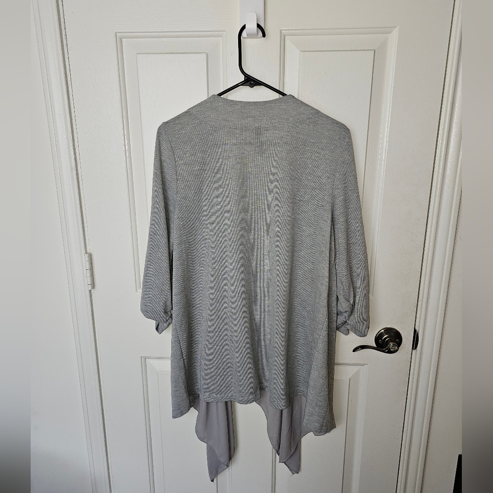 Massing Women’s cardigan with sheer silky drape front size XL - Picture 7 of 7